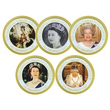 5er Set Queen Elizabeth II 70. Jahrestag Platinum Jubileum
