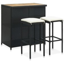 Bar Set 3-tlg. Poly Rattan