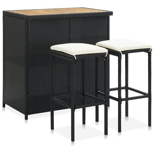 Bar set tlg poly rattan - set, 3-tlg.