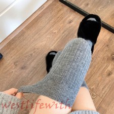 Kniestrümpfe Overknee Strümpfe Damen Oberschenkelsocken Extra lang