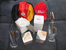 Bitburger Sammlung Hut Gläser Bierdeckel usw.