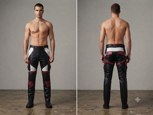 Men belted style - belted, black