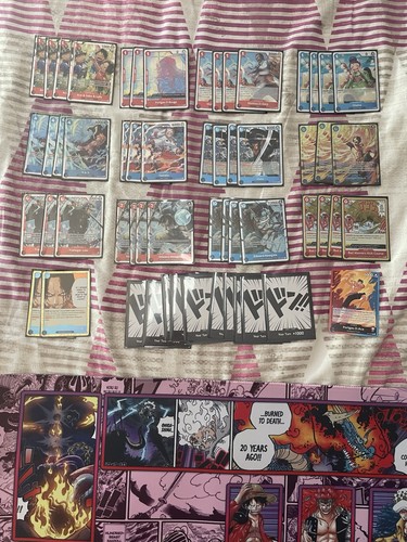 Red blue portgas ace deck - blue, d