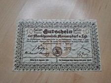 Notgeld Mannersdorf