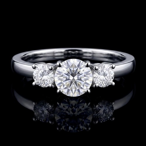 Moissanit ring mit drei - moissanit,
