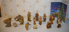 ANRI Bernardi-Krippenfiguren, 15 Figuren, coloriert 10cm, wie neu