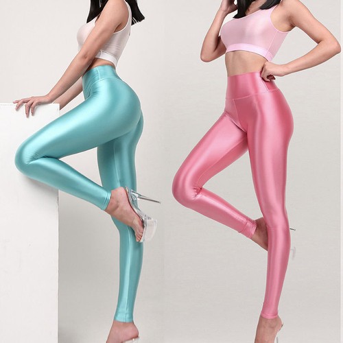 Glänzende workout leggings - workout,