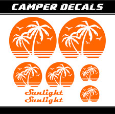 Aufkleber Palmen Camper