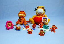 Garfield 8 Figuren Sammlung Sessel Boss Waage Ski Fahrer + Plüsch ty Beanie