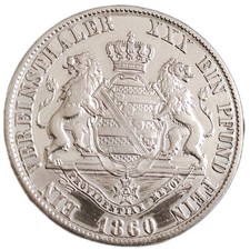 Sachsen Thaler 1860 Silber