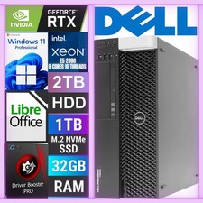3TB RTX WORKSTATION Windows 11 Business Multimedia Desktop Gaming PC • Xeon "i7"