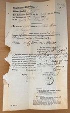 ALTES DOKUMENT STARGARD / PREUSSEN, 1862