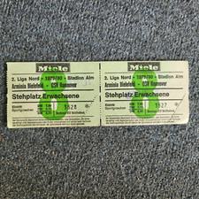 Ticket ( 2X ) DSC Arminia Bielefeld - OSV Hannover  2. Bundesliga Saison 1979/80