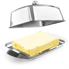 Butterdose Edelstahl - Butterglocke aus Edelstahl - Butterschale mit Deckel