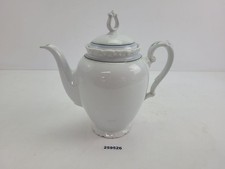 Kaffeekanne Teekanne Kahla Porzellan 50er Jahre Linienmuster Geschirr #259526