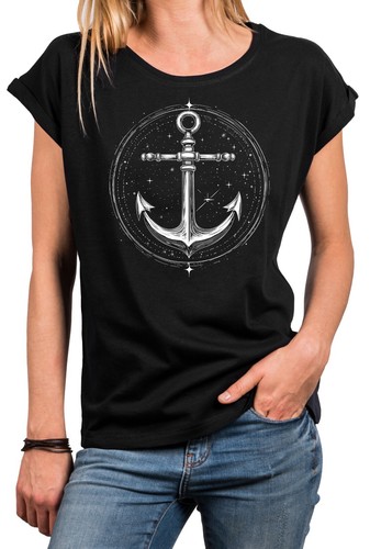 Damen shirt mit - anker, motiv
