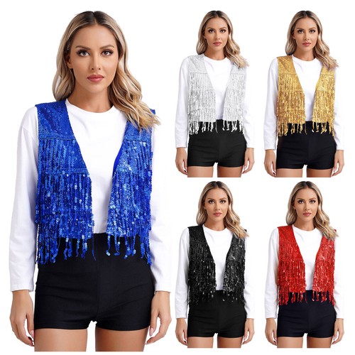 Damen glitzer weste oberteile - damen,