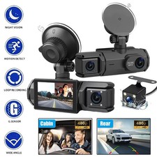 3 Lens Dashcam WiFi Auto