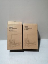 2er set Spülbecken Organizer Caddy Edelstahl Utensilien Korb für Küche & Badezim