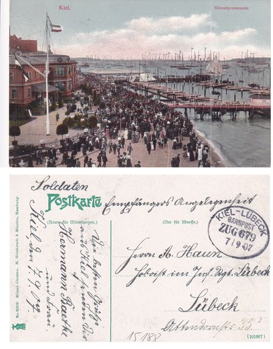 Kiel soldatenpost bahnpost - kiel,,
