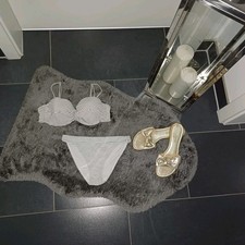 Bikini 34 36 weiß blau