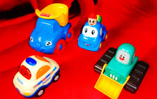 4 x Baby Spielzeug Auto´s--v. tut tut Auto´s--FisherPrice-u.a.--sammeln