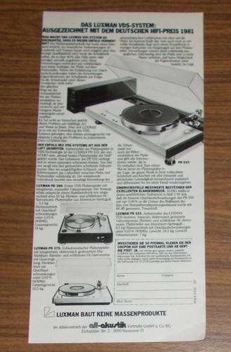 Seltene werbung vintage - seltene, luxman