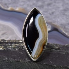 Achat Ring, 925er Silber