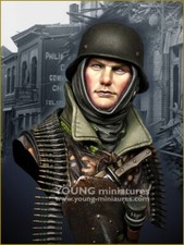 Junge Miniaturen - Deutsche Waffen-SS - Belagerung von Bas - 1/10. Harzbüste - YM1887
