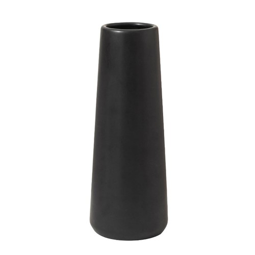 Keramik vase schwarz matt - vase,