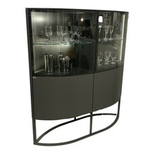 Hülsta Highboard Navis 91403 Metall Anthrazit mit 2 Glastüren 