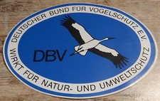 Alter Aufkleber Natur Tiere Tierschutz DEUTSCHER BUND FÜR VOGELSCHUTZ DBV