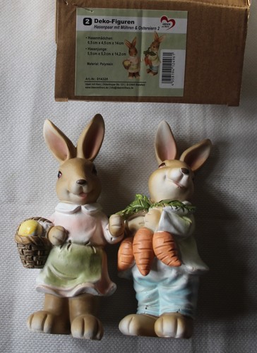 Deko figuren hasenpaar m - 2,