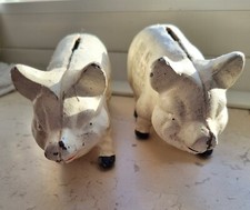 2 Schweinchen antik Gusseisen