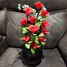 Glasfaser rote Rose Gypsophila