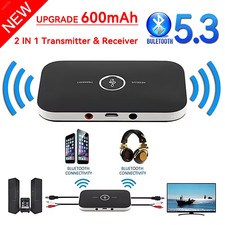 Bluetooth 5.3 Transmitter Empfänger Sender 2in1 Aux Audio Adapter TV Kopfhörer