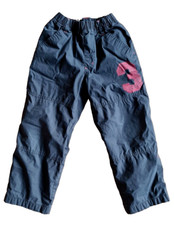 Größe 116: dunkelblaue Thermohose / Schlupfhose, 4 Taschen, gefütterte Hose