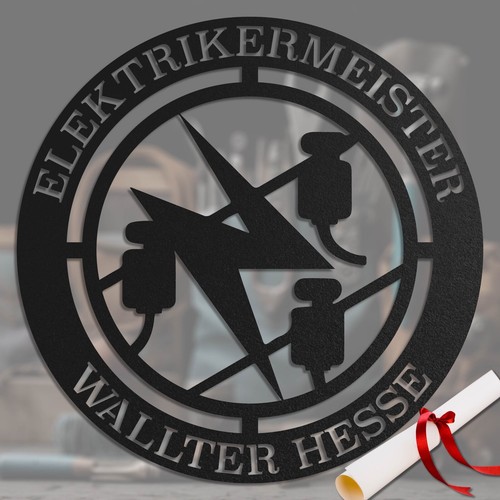 Elektriker zunftzeichen schild - elektriker,