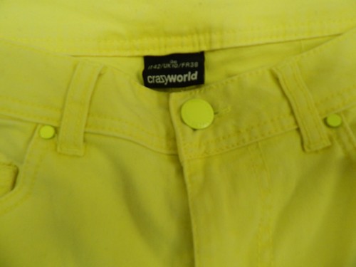 Knallig gelbe enge damen - enge, jeans