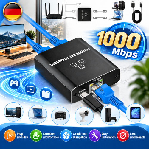 Gigabit lan splitter port - splitter, 2-port
