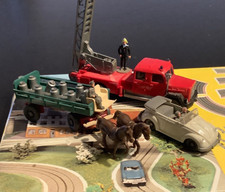 Wiking Pferdewagen, Grauer VW Käfer Cabriolet und Feuerwehrauto, gebraucht 