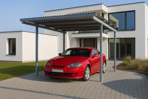 Alu carport 5 m - alu,