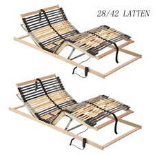 Elektrischen Lattenrost 28/42 Latten 7 Zonen Lattenrahmen Massives Buchenholz