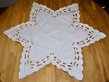 Stern Weihnachten Mitteldecke Sander gebrochenes Weiß Gold Pflegeleicht  Ø 83 cm