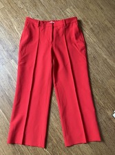 moderne rote Stoffhose von MILANO Italy in Gr. 42 - weites Bein - NEU