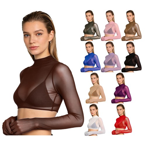 Damen langarm durchsichtig - damen,