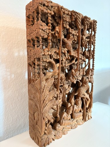 Antik bali holzrelief - bali,