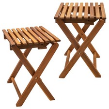 Akazie Klapp Hocker 37 x 29 cm