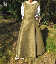 Mittelalter Kleid Höllenfenster Überkleid  mit Tasche und Unterkleid Gr. 48 -50