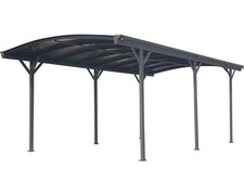 Einzelcarport WESTMANN Rundbogen 6 mm Doppelstegplatten 17 m² inkl. Regenrinne 3